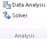 Figura 2 – Solver command on the Analysis group