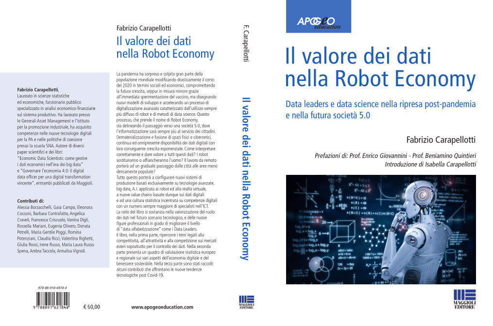 Copertine Libro Il Valore dei Dati nella Robot Economy Fabrizio Carapellotti Donata Petrelli Maggioli Editori Apogeo